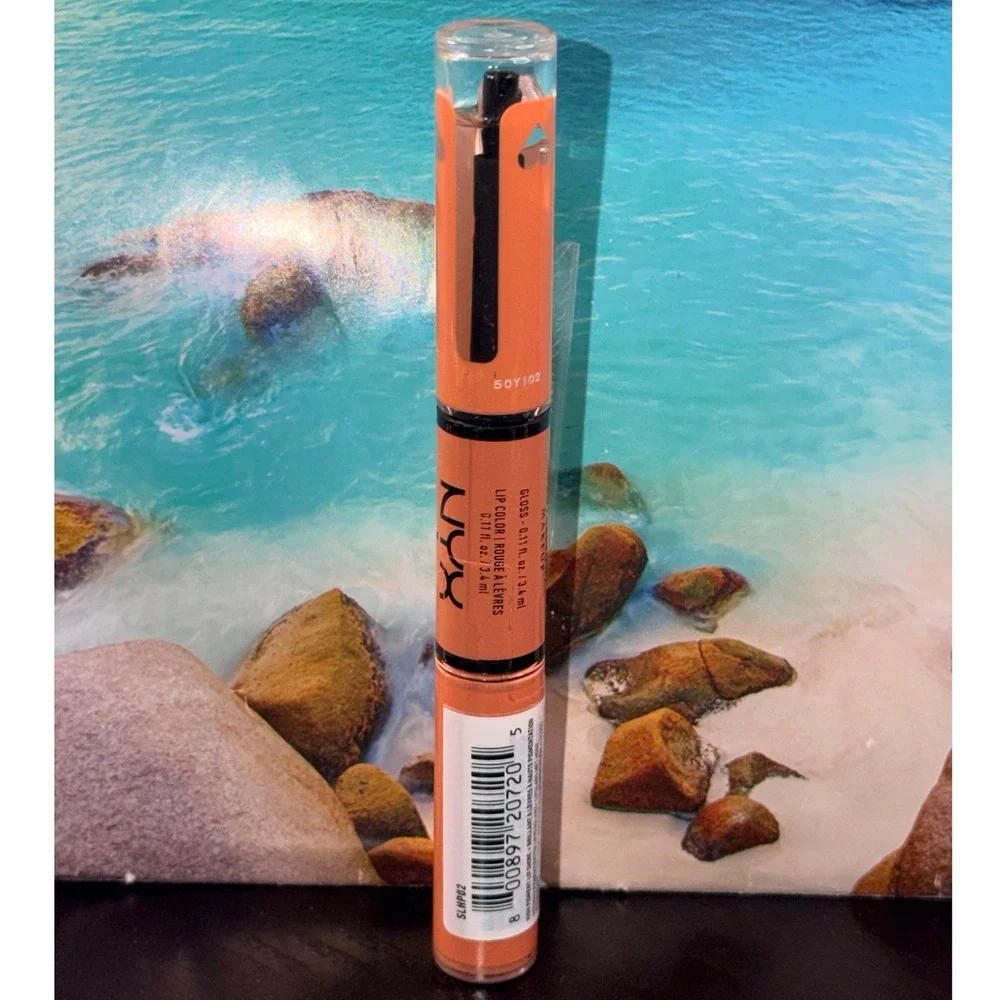 NYX Shine Loud High Shine Lip Color Goal Crusher SLHP02 Liquid Lipstick Orange